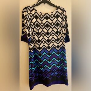 2/$60 Eliza J Long Sleeve Sheath/Shift Dress Size 10